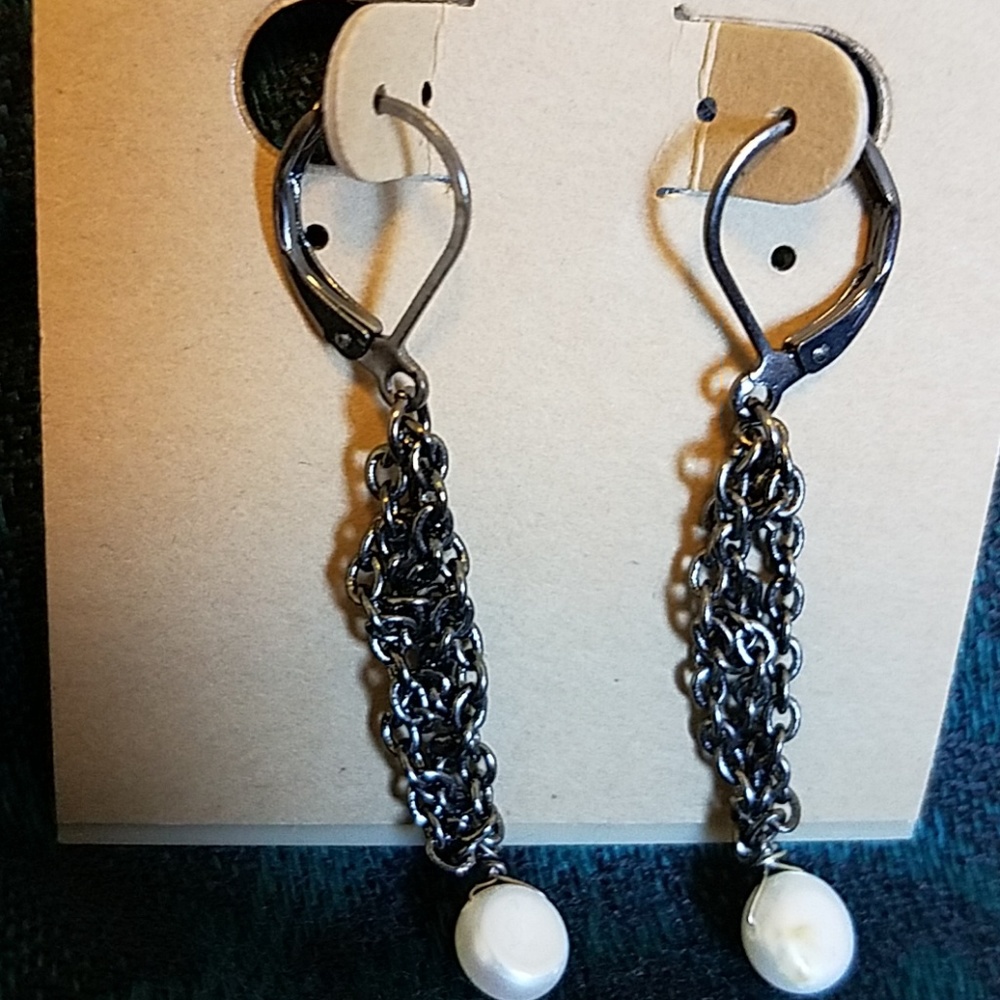 CWC delicate silver and pearl set - Picture 2 of 5